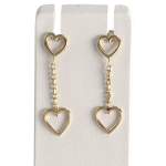 Boucles d'oreilles d'occasion or 750 jaune coeur - vue 1