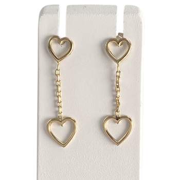 Boucles d'oreilles d'occasion or 750 jaune coeur