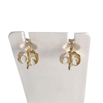 Boucles d'oreilles d'occasion or 750 jaune coeur