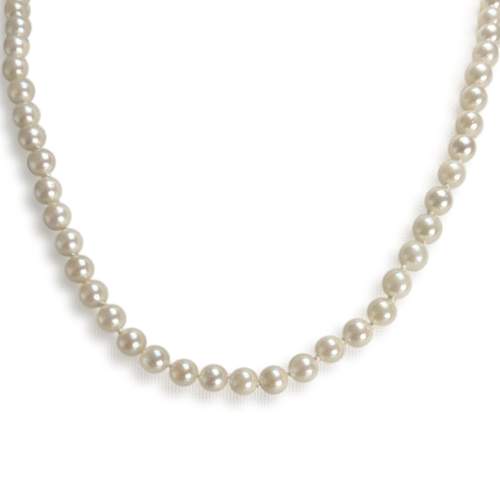 Pre-owned 750 white gold necklace with Japanese cultured pearls