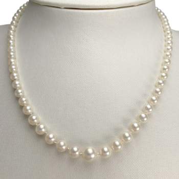 Collier d'occasion or 750 jaune perle de culture 42cm