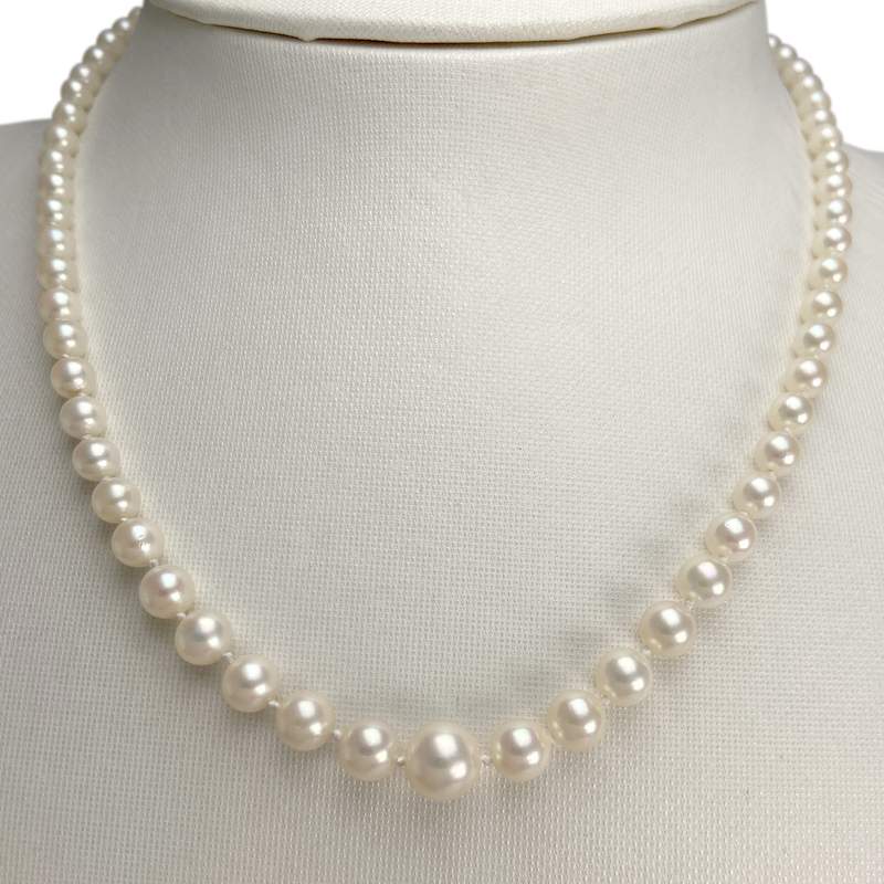 Collier d'occasion or 750 jaune perle de culture - vue 2