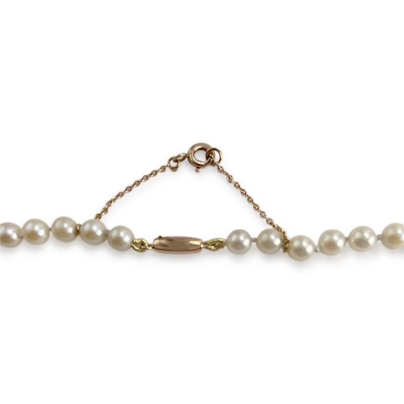 Collier d'occasion or 750 jaune perle de culture - vue 3
