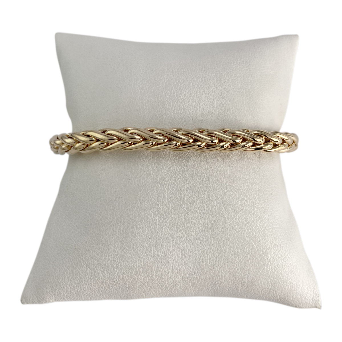 Tweedehands armband in 750 geel goud, palmboom schakel