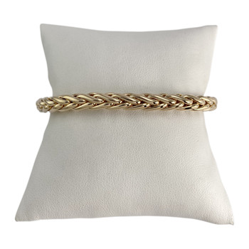 Bracelet d'occasion or 750 jaune maille palmier
