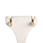 Boucles d'oreilles d'occasion or 750 jaune zirconias - vue 1