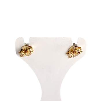 Pre-owned 750 yellow gold earrings with zirconias