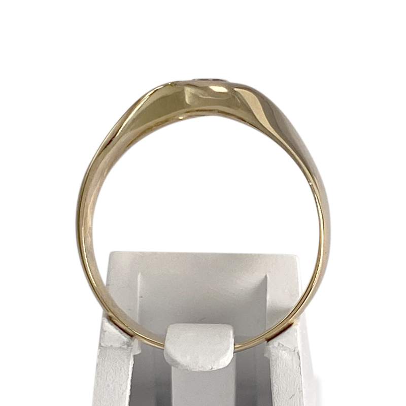 Solitaire d'occasion or 750 jaune zirconia - vue 3