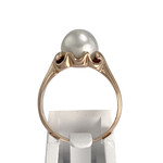 Bague d'occasion or 750 rose perle de culture - vue 3