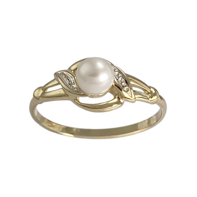 Bague d'occasion  or 750 2 tons perle de culture - vue 1