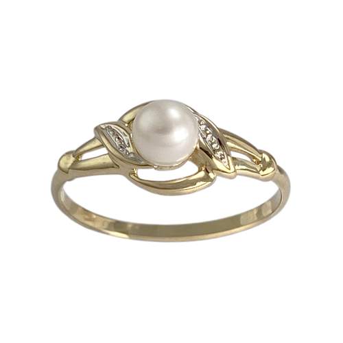 Bague d'occasion  or 750 2 tons perle de culture