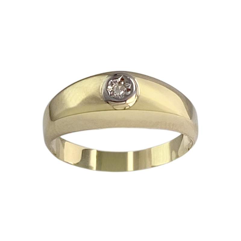 Bague d'occasion or 750 2 tons diamant - vue 1