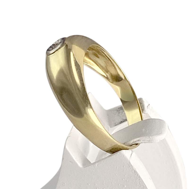 Bague d'occasion or 750 2 tons diamant - vue 2