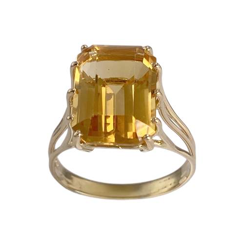 Bague d'occasion or 750 jaune citrine