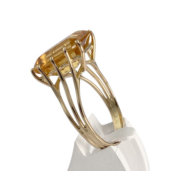 Tweedehands 750 gouden citrien ring