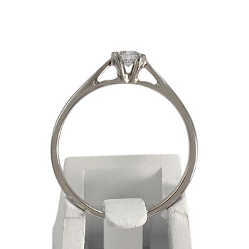 Bague d'occasion or 750 blanc diamant