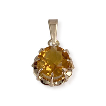 Second-hand 750 gold citrine pendant