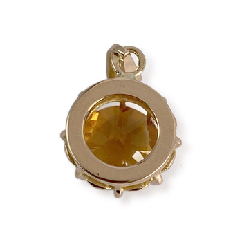 Second-hand 750 gold citrine pendant