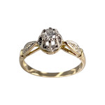 Solitaire d'occasion 2 ors 750 diamants - vue 1