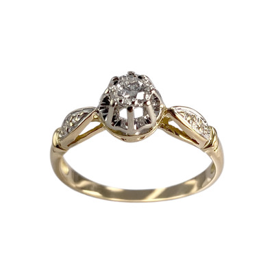Solitaire d'occasion 2 ors 750 diamants - vue 1
