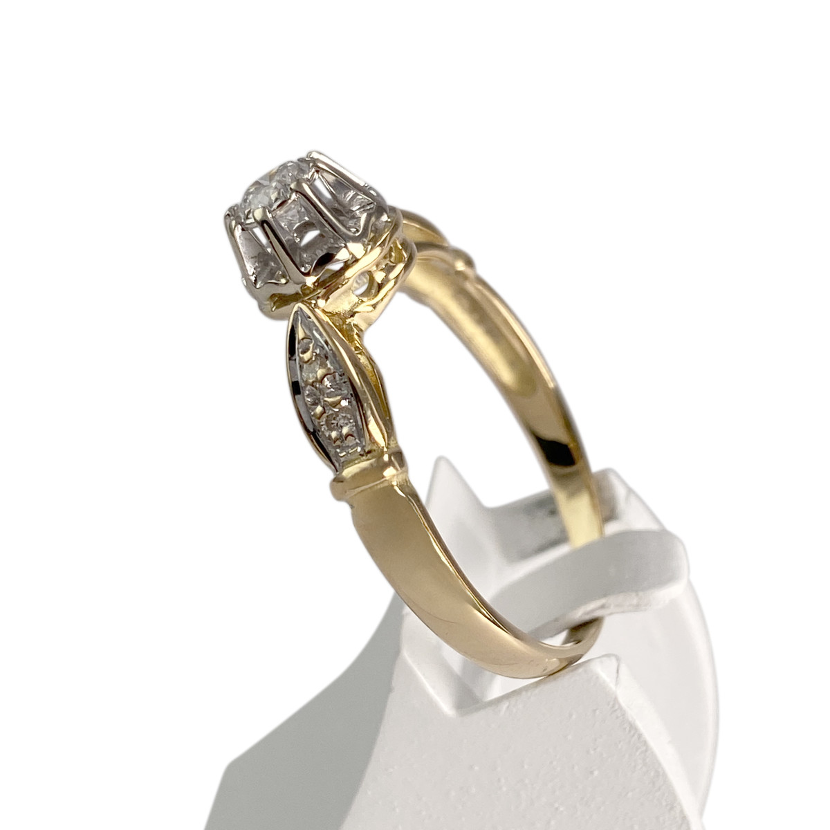 Solitaire d'occasion 2 ors 750 diamants - vue 2