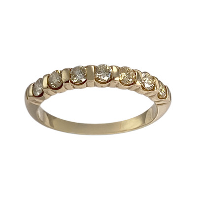Bague d'occasion or 750 jaune diamants - vue 1