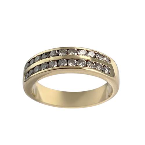 Bague d'occasion or 750 jaune diamants