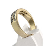 Bague d'occasion or 750 jaune diamants - vue 2