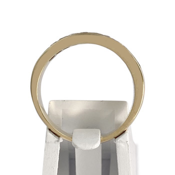 Tweedehands gouden ring 750 gele diamanten