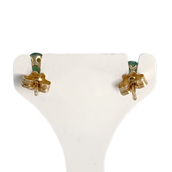 Boucles d'oreilles d'occasion or 750 jaune émeraudes