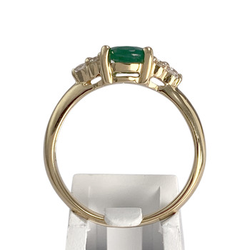 Bague d'occasion or 750 jaune diamants émeraude