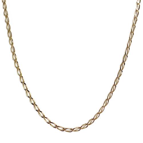 Used 750 yellow gold horse-link chain, 55 cm