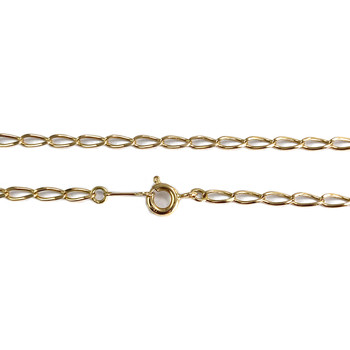 Tweedehands ketting van 750 geelgoud met paardenmotief, 55 cm
