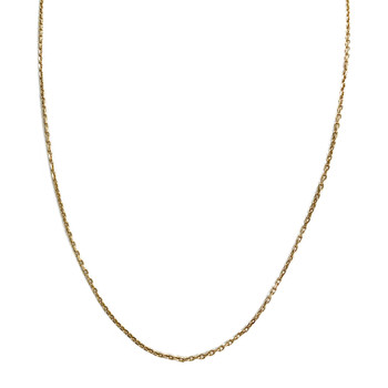 Tweedehands gouden ketting 750 gele maliënkolder 53.5 cm