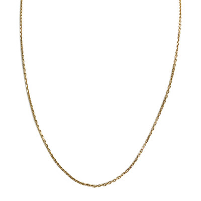 Chaîne d'occasion or 750 jaune maille forçat 53.5 cm