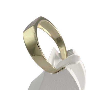 Chevalière d'occasion  or 375 2 tons diamant