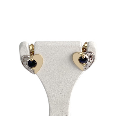 Boucles d'oreilles d'occasion  or 750 2tons saphirs - vue 1