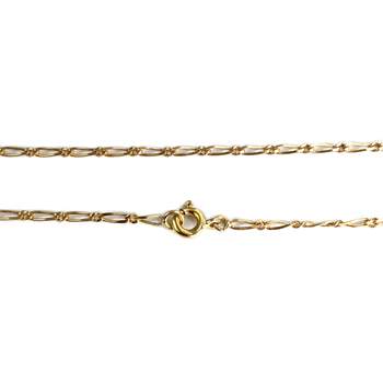 Chaîne d'occasion or 750 jaune maille cheval et alternée 38,5 cm