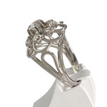 Bague d'occasion or 750 blanc diamants - vue 2