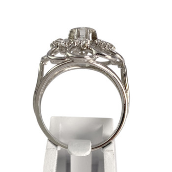 Bague d'occasion or 750 blanc diamants