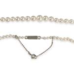 Collier d'occasion or 750 blanc maille perles, perles de culture Akoya - vue 3