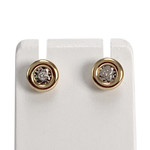 Boucles d'oreilles d'occasion or 750 jaune diamants - vue 1