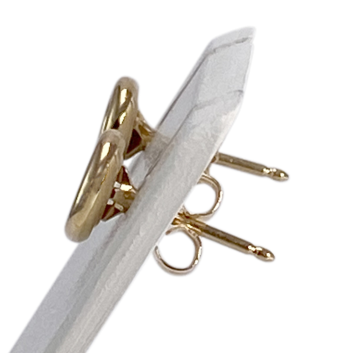 Boucles d'oreilles d'occasion or 750 jaune diamants - vue 2