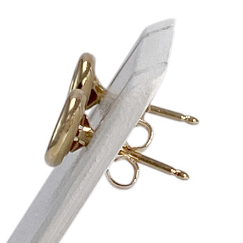 Boucles d'oreilles d'occasion or 750 jaune diamants