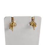 Boucles d'oreilles d'occasion or 750 jaune diamants - vue 3