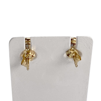 Boucles d'oreilles d'occasion or 750 jaune diamants