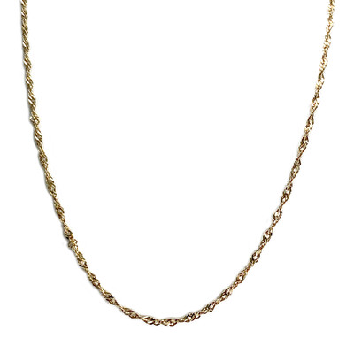 Chaîne d'occasion or 750 jaune maille torsadée 46 cm - vue 1