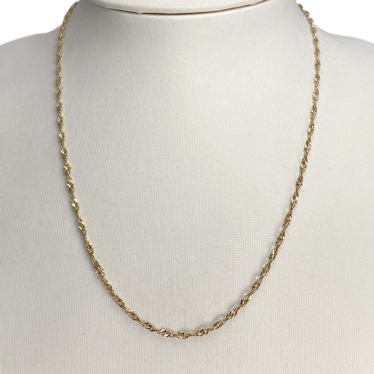Chaîne d'occasion or 750 jaune maille torsadée 46 cm - vue 2
