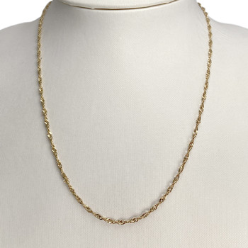 Chaîne d'occasion or 750 jaune maille torsadée 46 cm