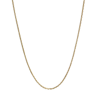 Used 750 yellow gold chain, 63 cm, forcat link